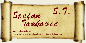 Stefan Tomković vizit kartica